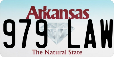 AR license plate 979LAW