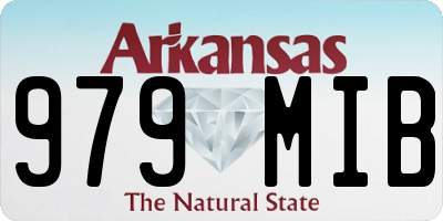 AR license plate 979MIB