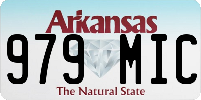 AR license plate 979MIC