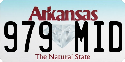 AR license plate 979MID