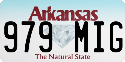 AR license plate 979MIG
