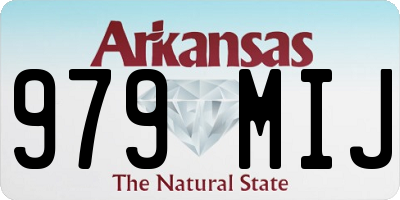 AR license plate 979MIJ