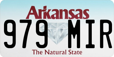 AR license plate 979MIR