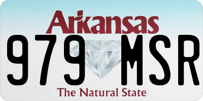 AR license plate 979MSR