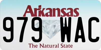 AR license plate 979WAC