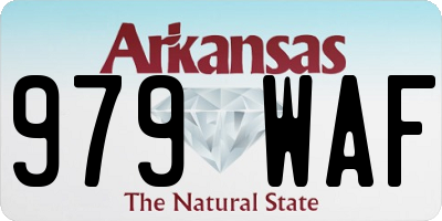 AR license plate 979WAF