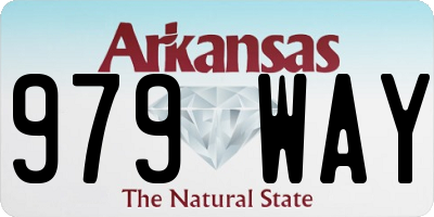 AR license plate 979WAY