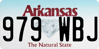 AR license plate 979WBJ