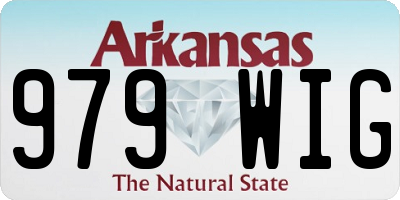 AR license plate 979WIG