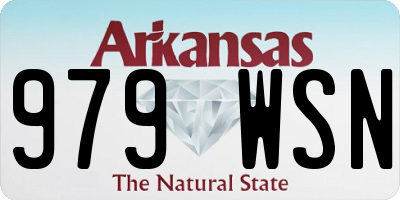 AR license plate 979WSN
