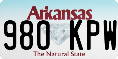 AR license plate 980KPW