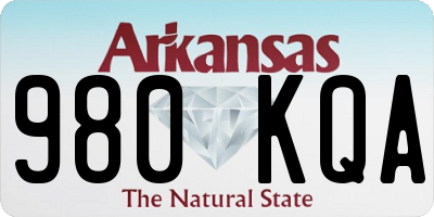 AR license plate 980KQA
