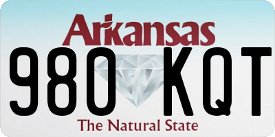 AR license plate 980KQT