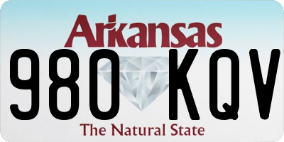 AR license plate 980KQV