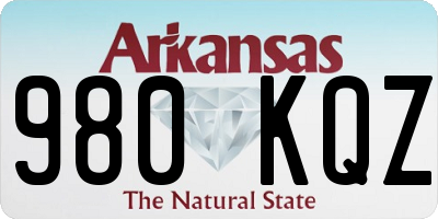 AR license plate 980KQZ