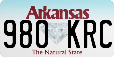 AR license plate 980KRC