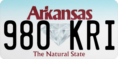 AR license plate 980KRI