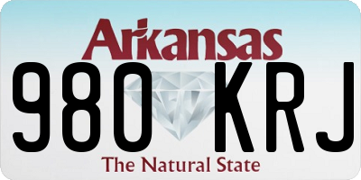 AR license plate 980KRJ