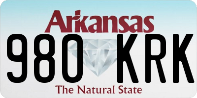 AR license plate 980KRK