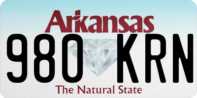AR license plate 980KRN