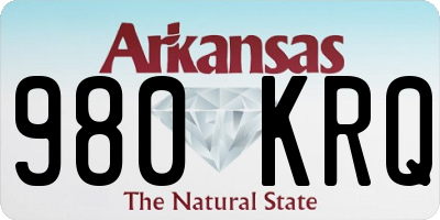 AR license plate 980KRQ