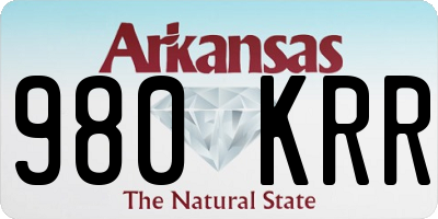 AR license plate 980KRR