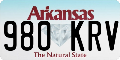 AR license plate 980KRV