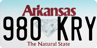 AR license plate 980KRY