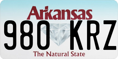 AR license plate 980KRZ