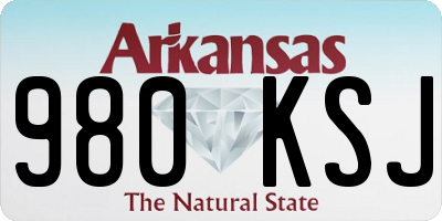 AR license plate 980KSJ