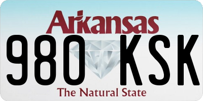 AR license plate 980KSK