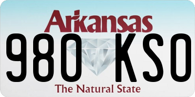 AR license plate 980KSO