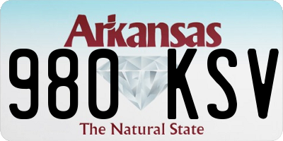 AR license plate 980KSV