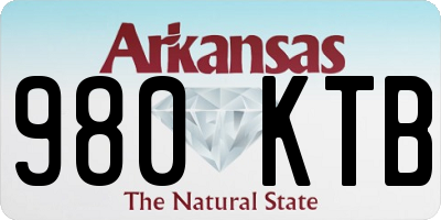 AR license plate 980KTB