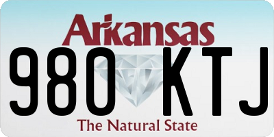 AR license plate 980KTJ