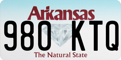 AR license plate 980KTQ