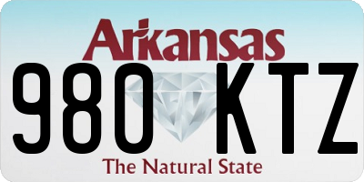 AR license plate 980KTZ