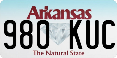 AR license plate 980KUC
