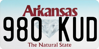 AR license plate 980KUD