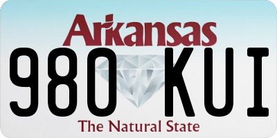AR license plate 980KUI