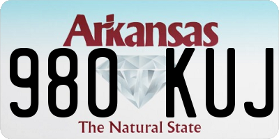 AR license plate 980KUJ