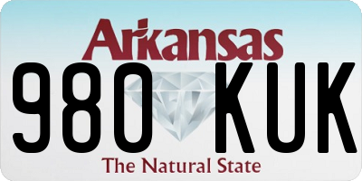 AR license plate 980KUK