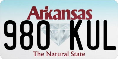 AR license plate 980KUL