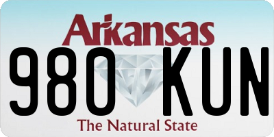 AR license plate 980KUN