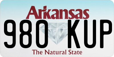 AR license plate 980KUP