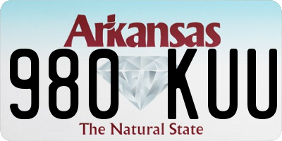 AR license plate 980KUU