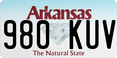 AR license plate 980KUV