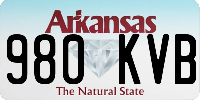 AR license plate 980KVB