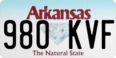 AR license plate 980KVF