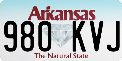 AR license plate 980KVJ